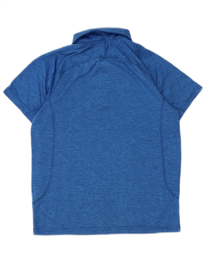 REEBOK Boys Polo Shirt 11-12 Years Blue Flecked Polyester