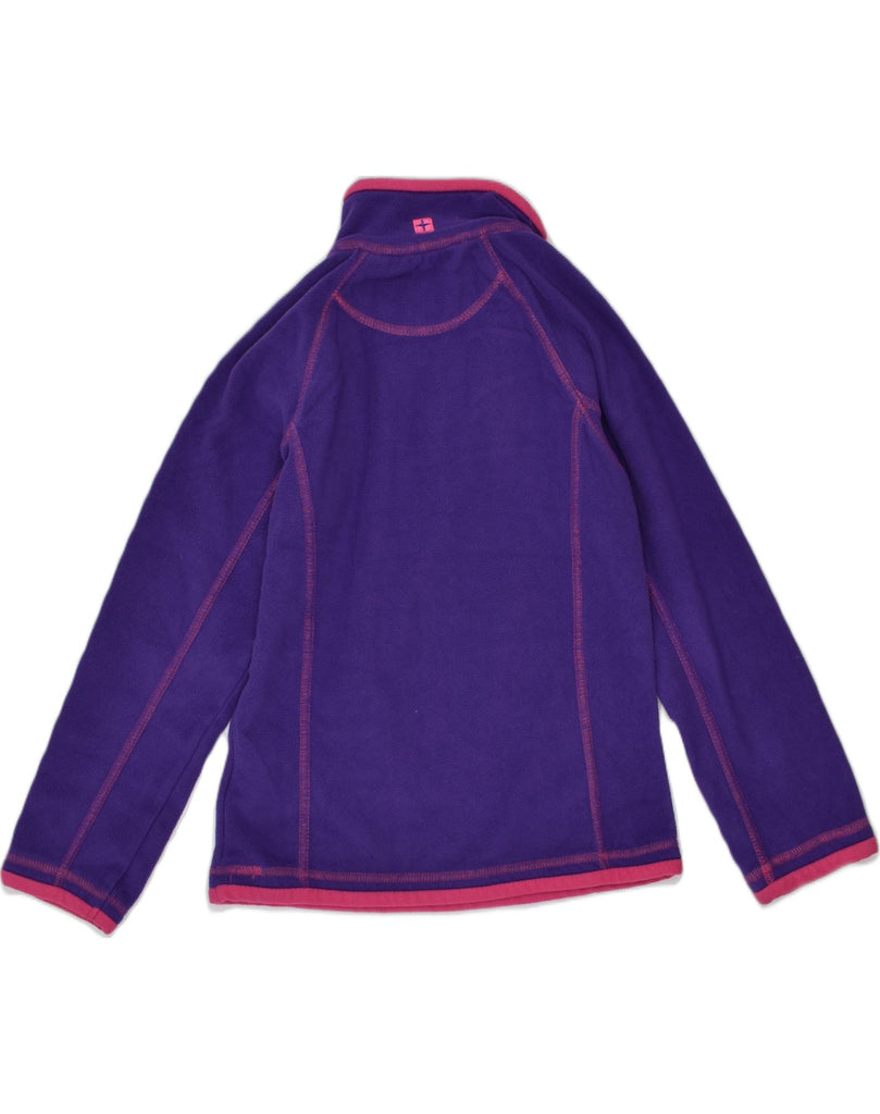 MOUNTAIN WAREHOUSE Girls Zip Neck Fleece Jumper 7-8 Years Blue Polyester | Vintage Mountain Warehouse | Thrift | Second-Hand Mountain Warehouse | Used Clothing | Messina Hembry 