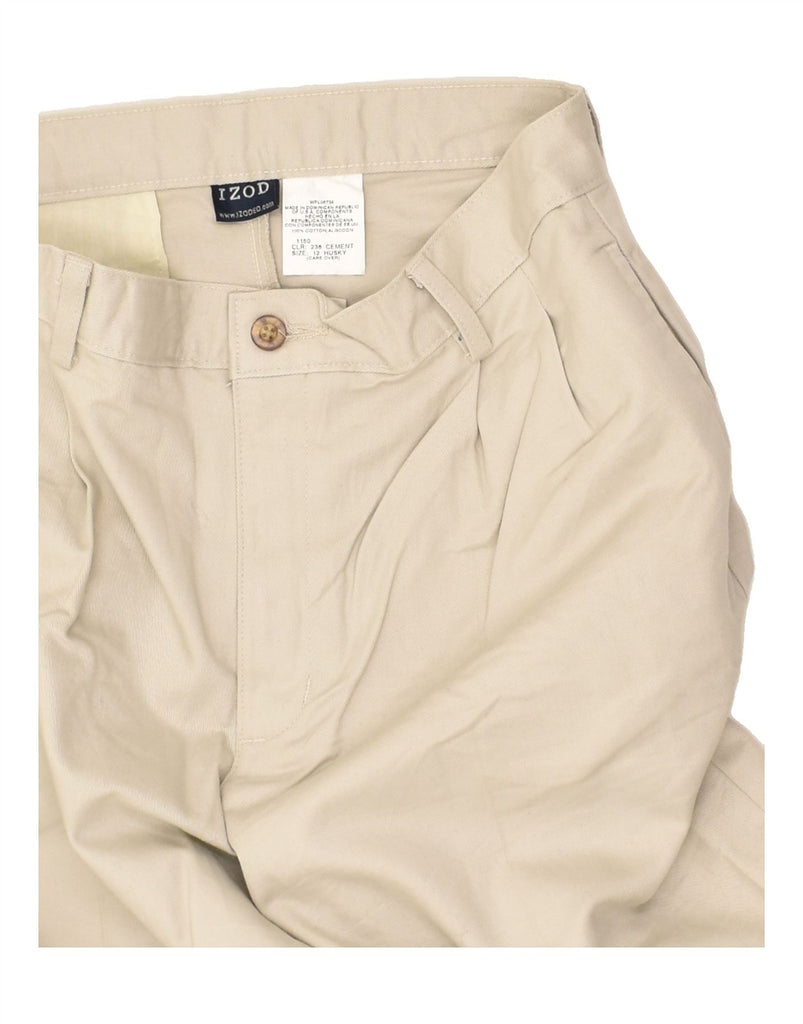 IZOD Boys Pegged Chino Trousers 11-12 Years W28 L24 Beige Cotton | Vintage Izod | Thrift | Second-Hand Izod | Used Clothing | Messina Hembry 