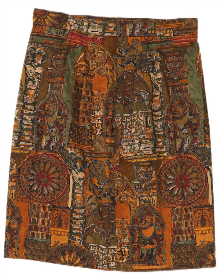VINTAGE Womens Abstract Pattern Straight Skirt W30 Medium  Multicoloured