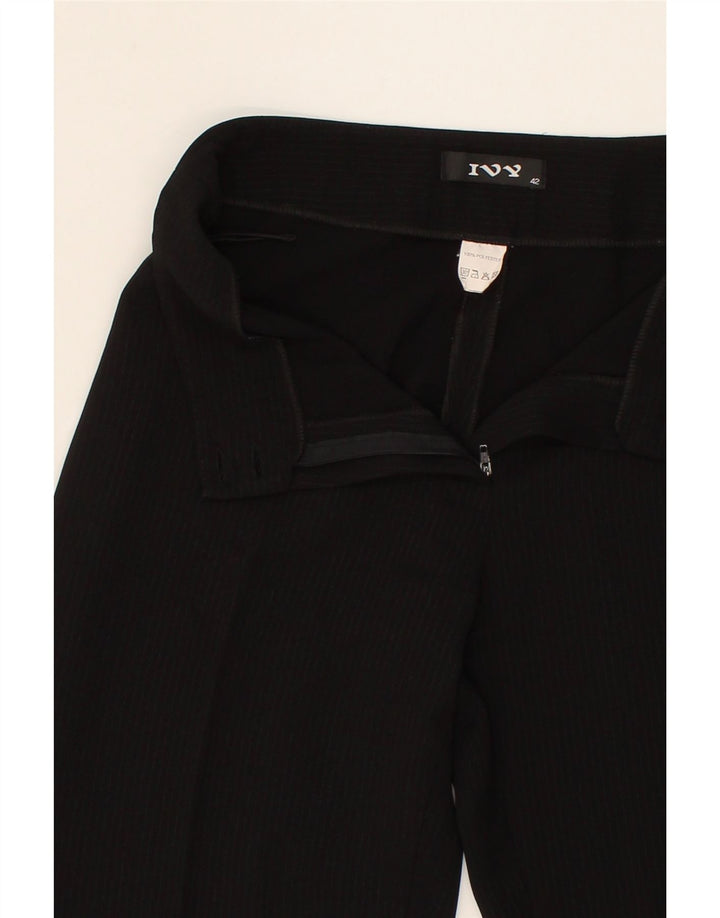 VINTAGE Womens Bootcut Casual Trousers IT 42 Medium W30 L32  Black Vintage Vintage and Second-Hand Vintage from Messina Hembry 
