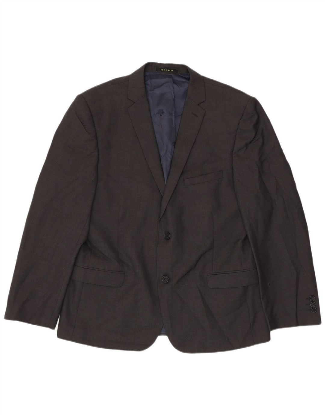 Ted Baker Mens 2 Button Blazer Jacket UK 38 Medium Grey Wool