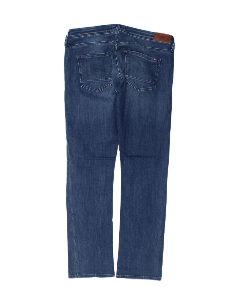 TOMMY HILFIGER Womens Mid Rise Straight Jeans W31 L30 Blue Cotton Vintage Tommy Hilfiger and Second-Hand Tommy Hilfiger from Messina Hembry 