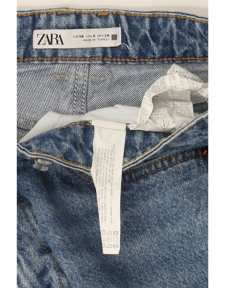 ZARA Womens Straight Jeans EU 38 Small W28 L31 Blue Cotton Vintage Zara and Second-Hand Zara from Messina Hembry 