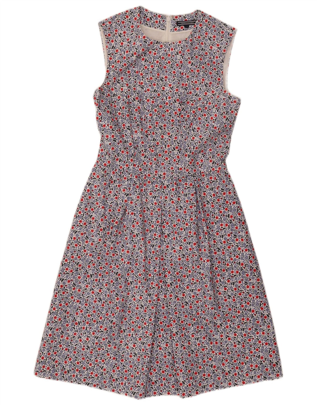 Tommy Hilfiger Womens Sleeveless A-Line Dress US 4 Small Multicoloured