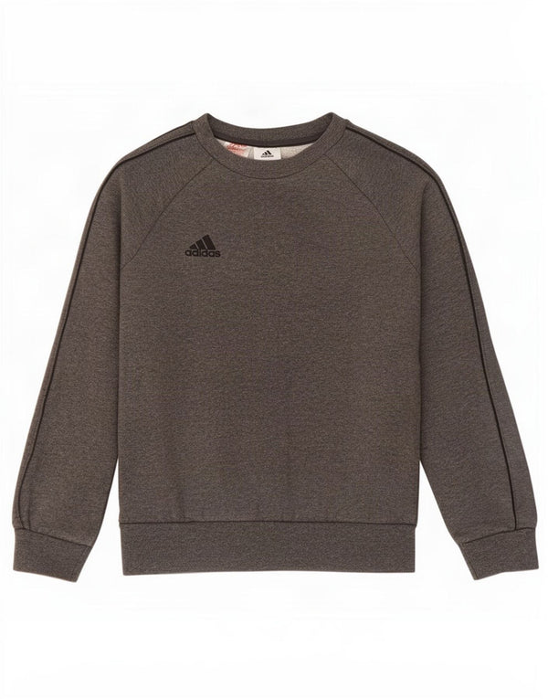 Adidas Boys Sweatshirt Jumper 9-10 Years Grey Cotton