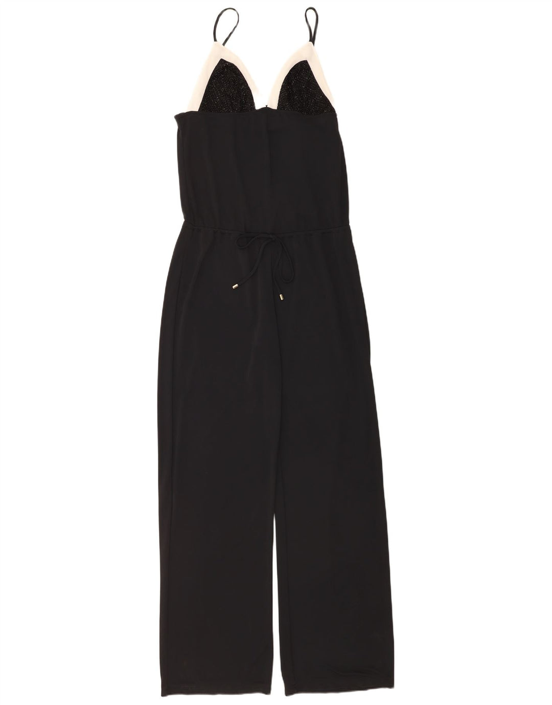 Vintage Womens Jumpsuit UK 10 Small  Black Colourblock Polyester