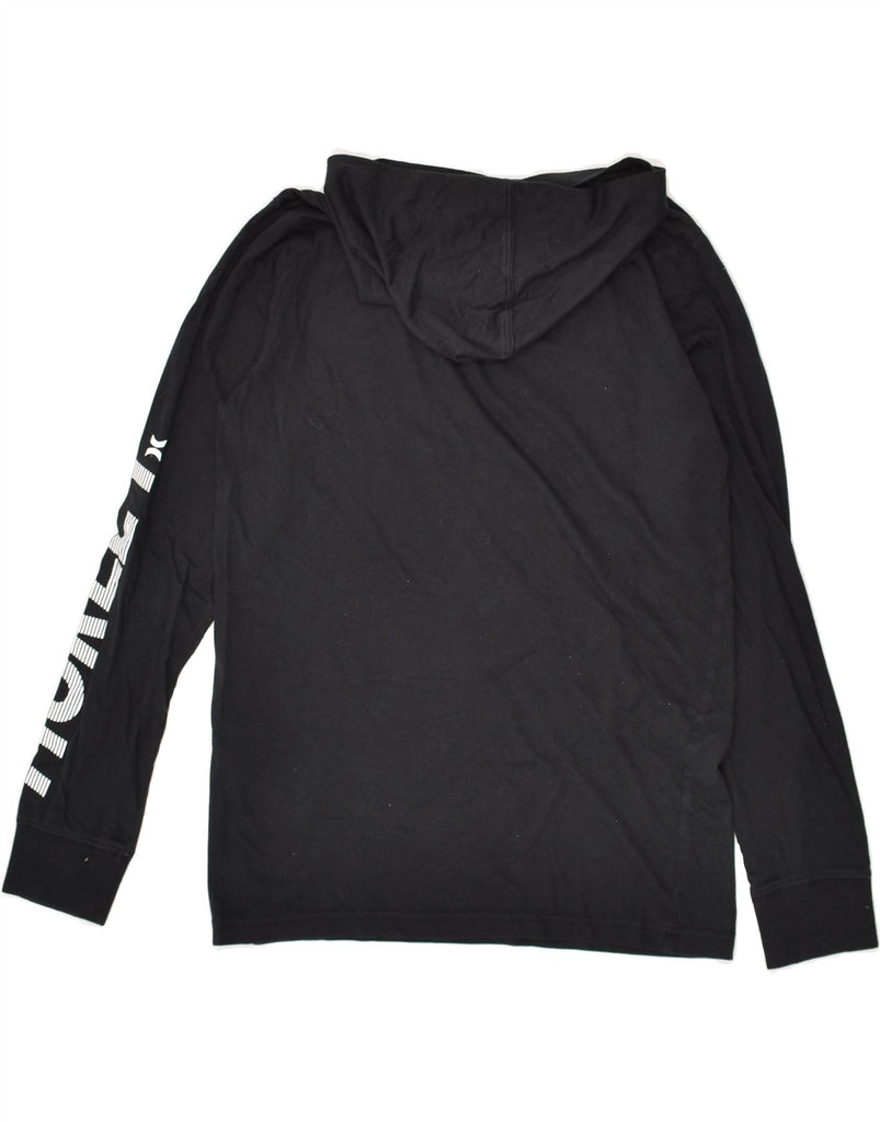 HURLEY Boys Graphic Hoodie Jumper 13-14 Years XL Black Cotton | Vintage Hurley | Thrift | Second-Hand Hurley | Used Clothing | Messina Hembry 