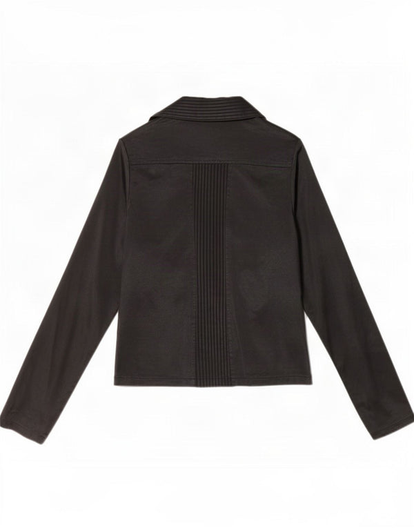 Vintage Womens Shirt Blouse IT 44 Medium Black Striped