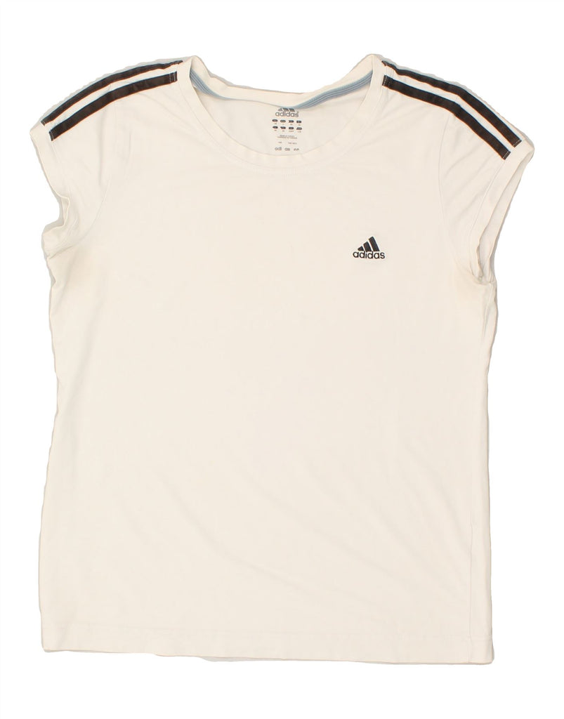 ADIDAS Womens T-Shirt Top UK 18 XL White | Vintage Adidas | Thrift | Second-Hand Adidas | Used Clothing | Messina Hembry 