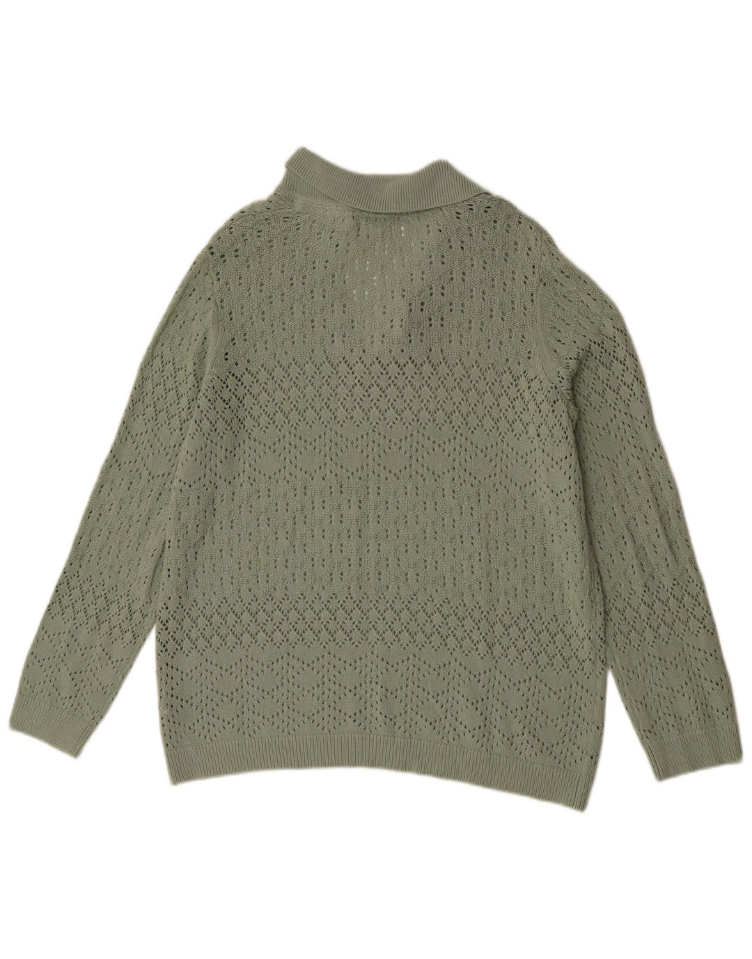 Fat Face Womens Oversized Polo Neck Jumper Sweater UK 16 Large Green