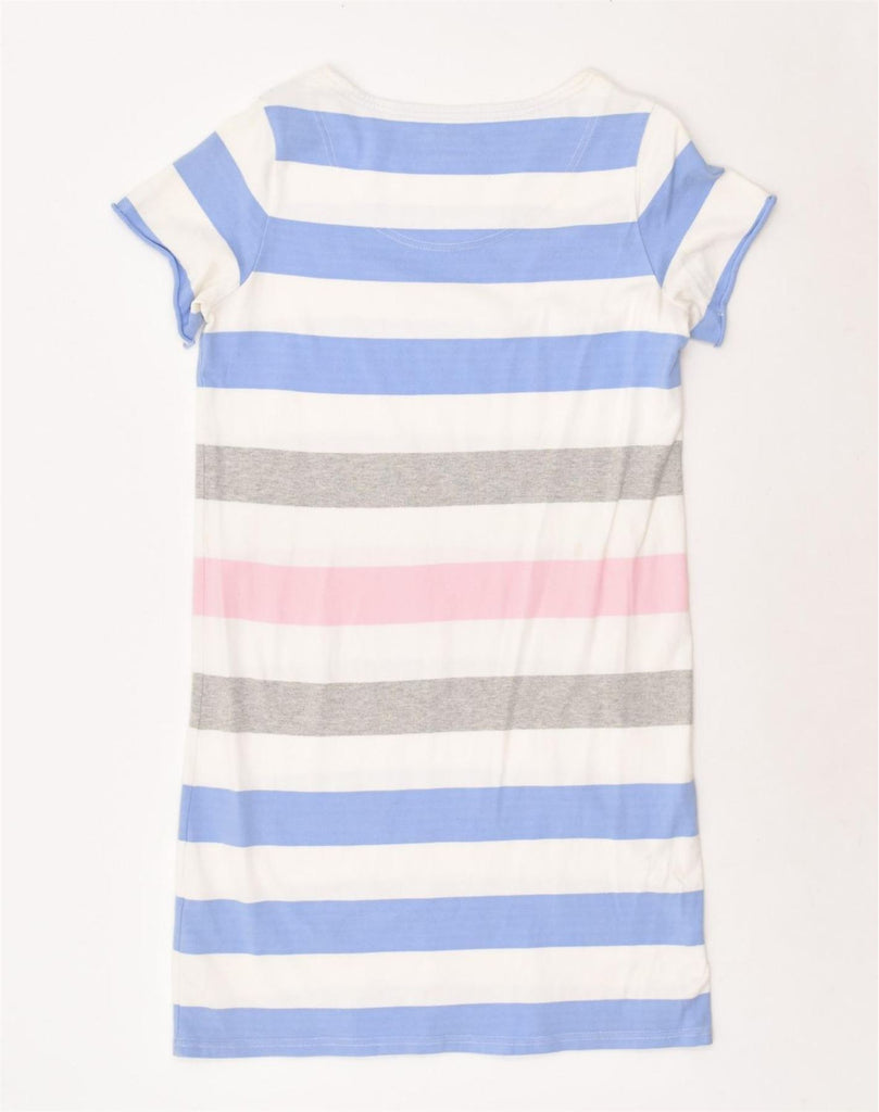 JOULES Womens T-Shirt Dress UK 12 Medium Multicoloured Striped Cotton | Vintage Joules | Thrift | Second-Hand Joules | Used Clothing | Messina Hembry 