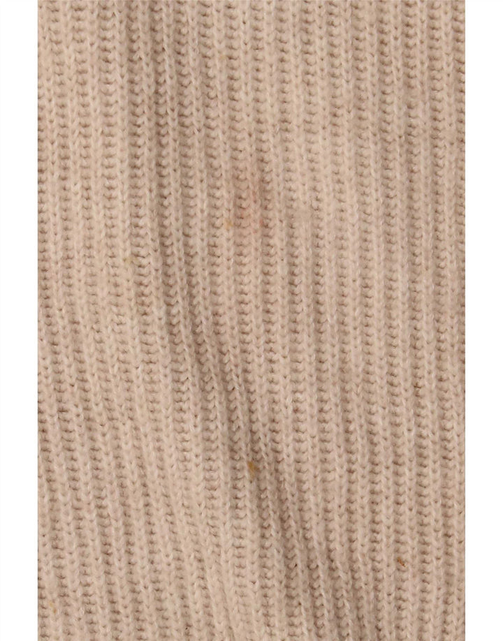 Marks & Spencer Womens Oversized Roll Neck Jumper Sweater UK 16 Large Beige