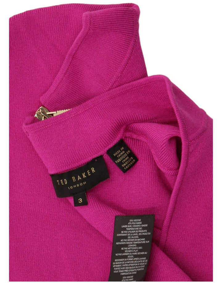 Ted Baker Womens Sleeveless A-Line Dress Size 3 Medium Pink Viscose