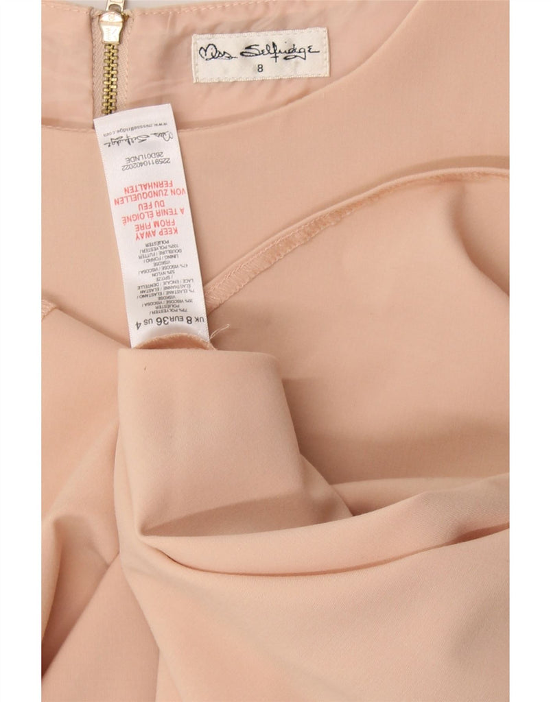 MISS SELFRIDGE Womens Sleeveless A-Line Dress UK 8 Small Pink Polyester Vintage Miss Selfridge and Second-Hand Miss Selfridge from Messina Hembry 