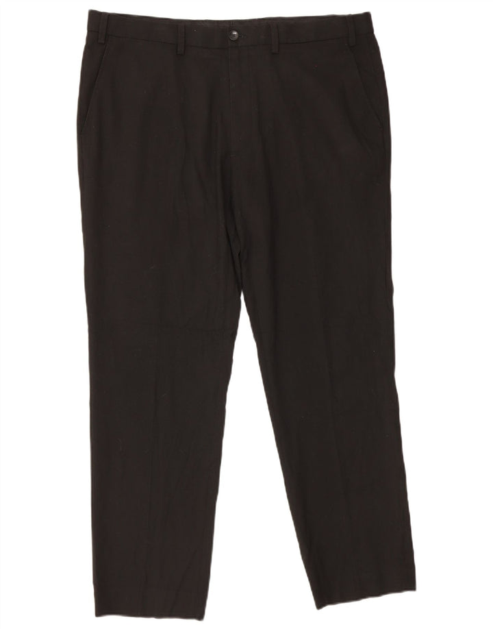 Marks & Spencer Mens Slim Suit Trousers W38 L29 Black Polyester