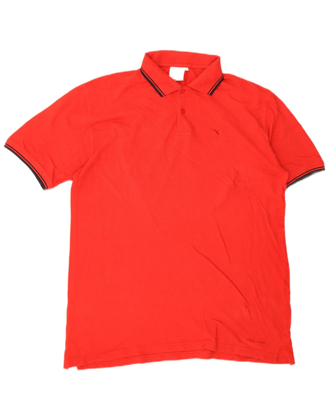 Diadora Mens Polo Shirt 2XL Red Cotton