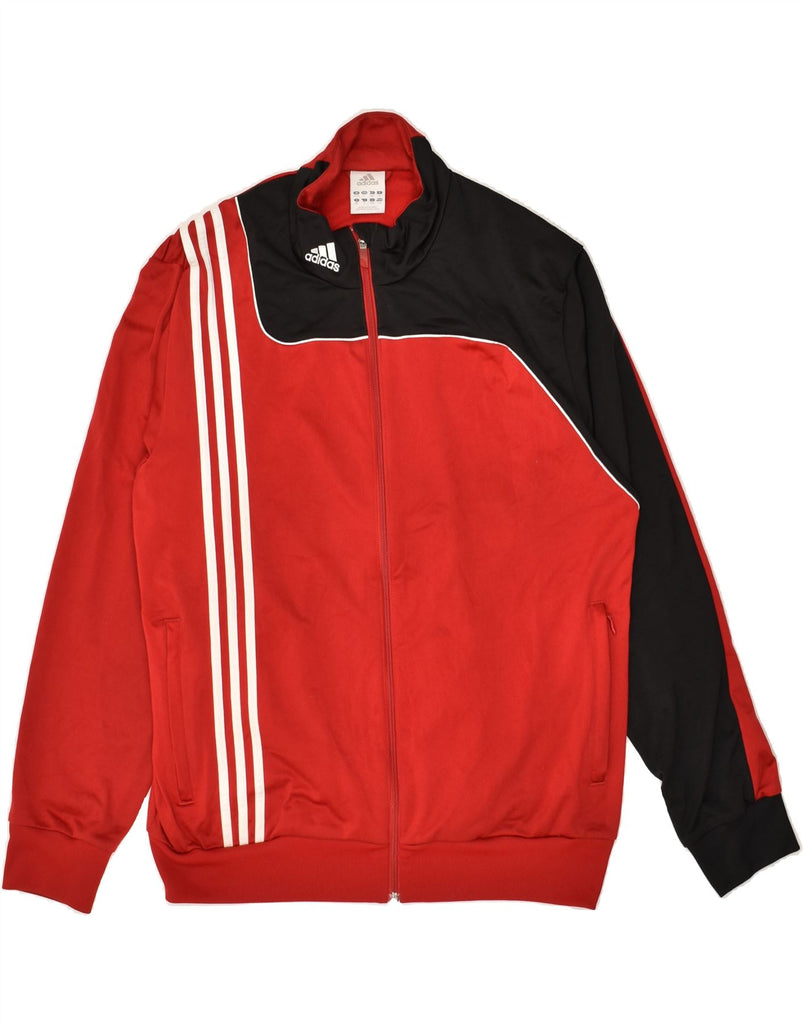 ADIDAS Mens Tracksuit Top Jacket Size 44/46 Large Red Colourblock | Vintage Adidas | Thrift | Second-Hand Adidas | Used Clothing | Messina Hembry 