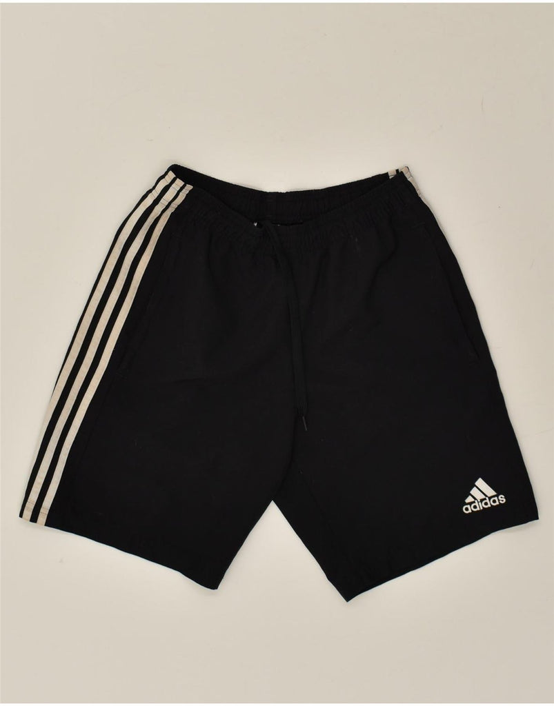 ADIDAS Mens Sport Shorts Small Black Polyester | Vintage Adidas | Thrift | Second-Hand Adidas | Used Clothing | Messina Hembry 