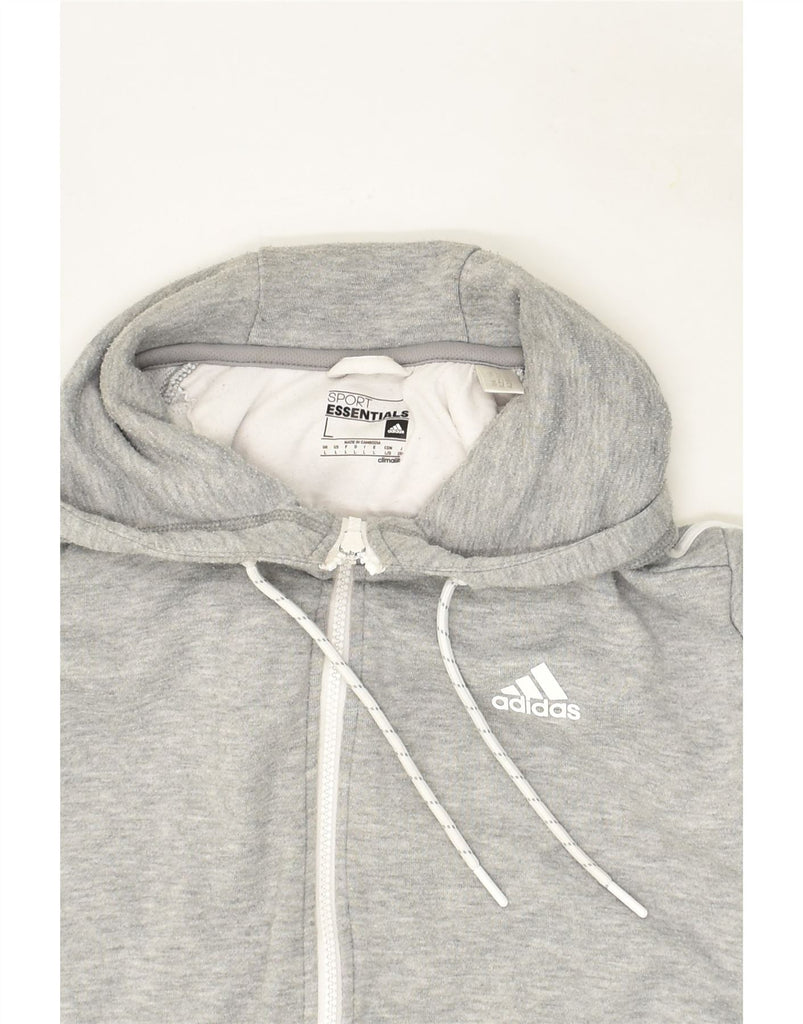 ADIDAS Mens Climalite Zip Hoodie Sweater Large Grey Polyester | Vintage Adidas | Thrift | Second-Hand Adidas | Used Clothing | Messina Hembry 