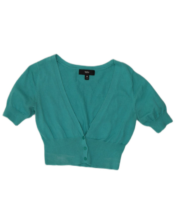 Mossimo Womens Bolero Top UK 12 Medium Turquoise Cotton