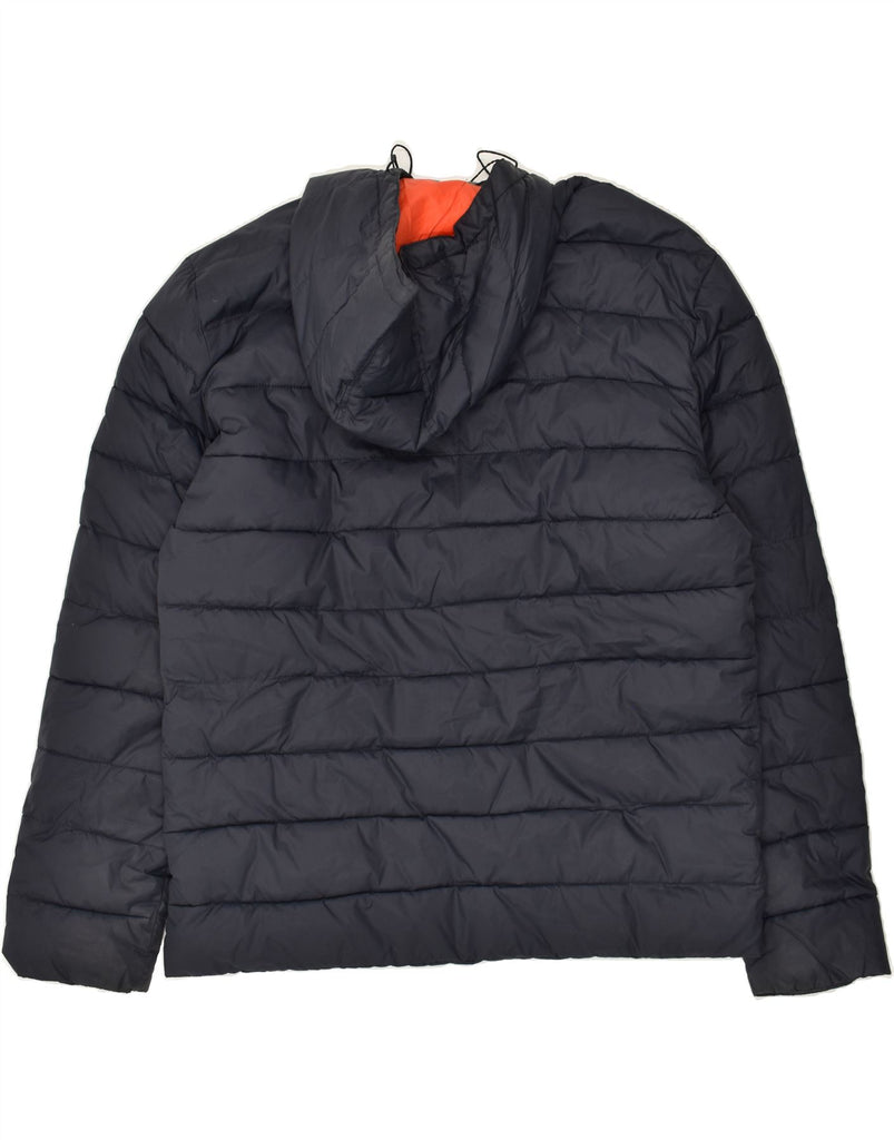 JACK & JONES Mens Hooded Padded Jacket UK 44 2XL Navy Blue Nylon | Vintage Jack & Jones | Thrift | Second-Hand Jack & Jones | Used Clothing | Messina Hembry 