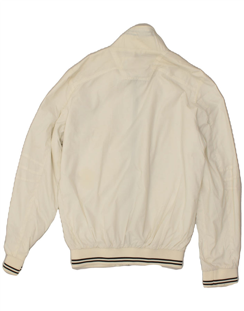 JACK & JONES Mens Bomber Jacket UK 36 Small Off White Nylon | Vintage Jack & Jones | Thrift | Second-Hand Jack & Jones | Used Clothing | Messina Hembry 