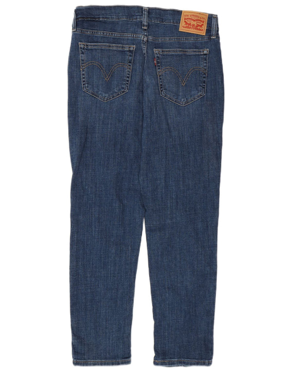 Levi's Womens Boyfriend Distressed Crop Tapered Jeans W27 L27 Blue Cotton