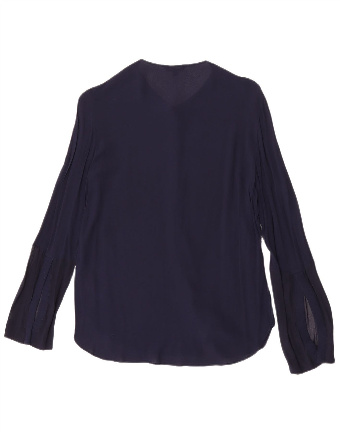 Massimo Dutti Womens Shirt Blouse EU 40 Medium Navy Blue Viscose
