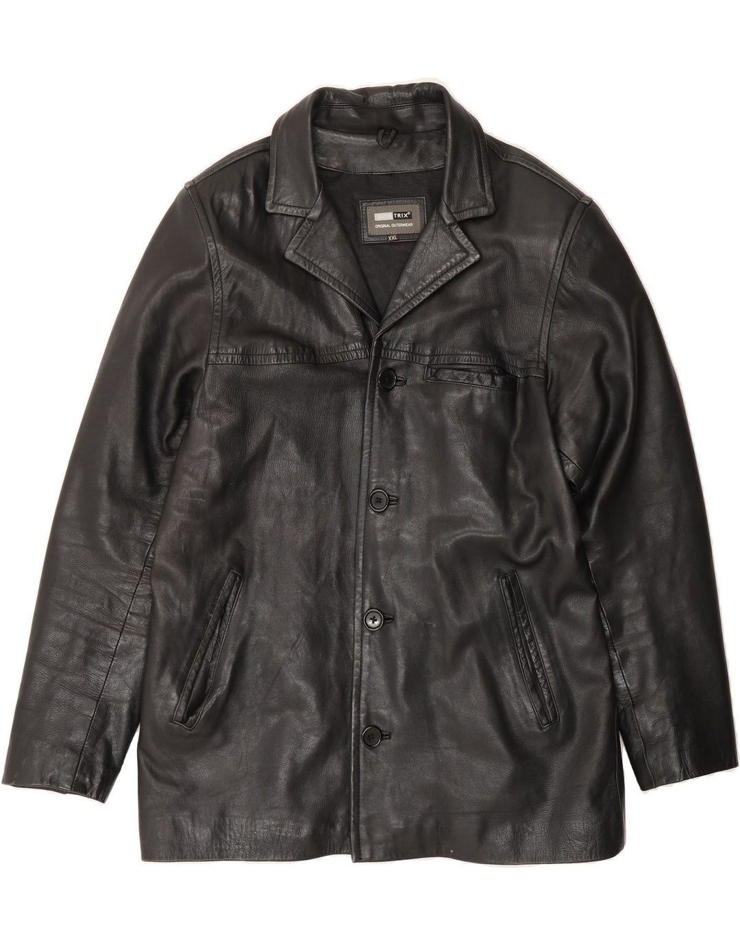 AVIATRIX Mens Leather Jacket UK 44 2XL Black Leather Vintage Aviatrix and Second-Hand Aviatrix from Messina Hembry 