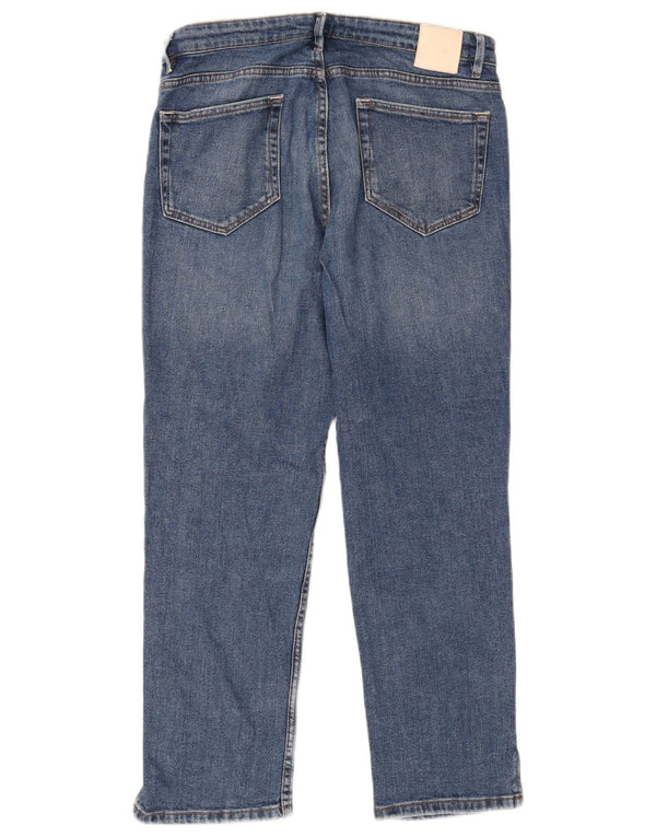 Massimo Dutti Womens High Rise Cropped Jeans EU 40 Medium W30 L27 Blue