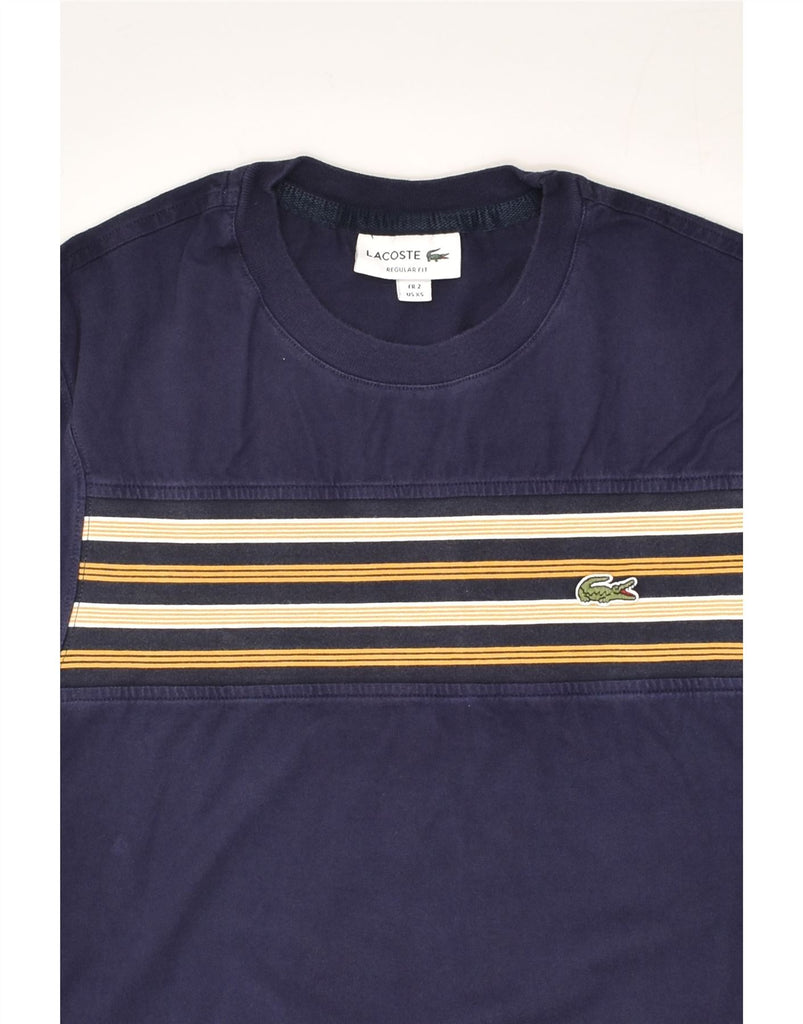 LACOSTE Mens Regular Fit T-Shirt Top XS Navy Blue Cotton | Vintage Lacoste | Thrift | Second-Hand Lacoste | Used Clothing | Messina Hembry 