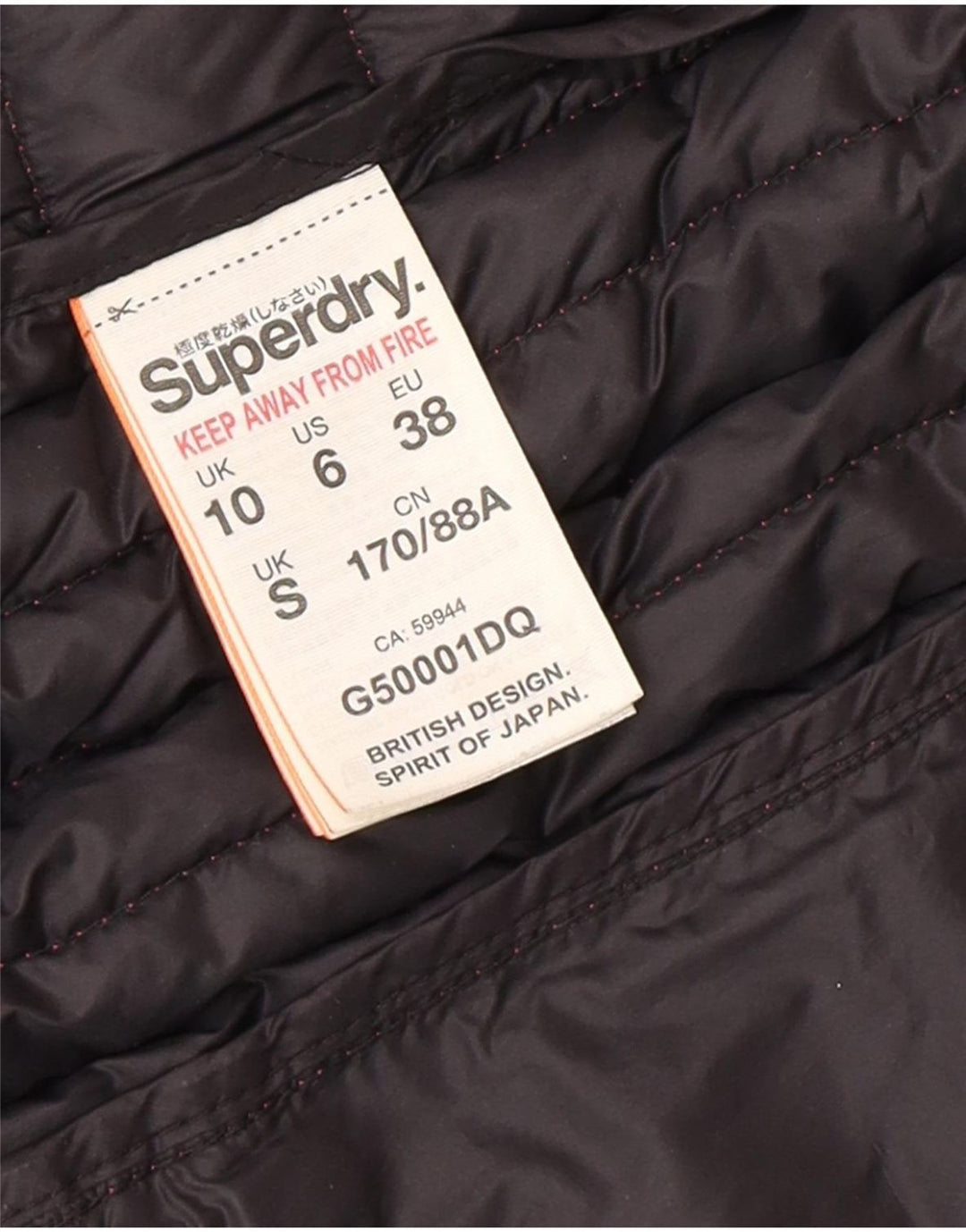 Superdry Womens Hooded Padded Jacket UK 10 Small Pink Nylon