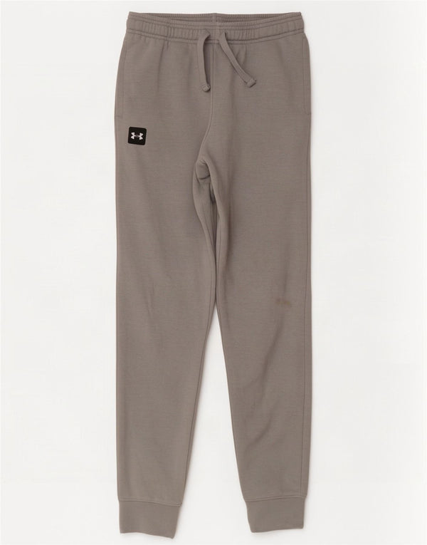 Under Armour Boys Tracksuit Trousers Joggers 11-12 Years Large Grey Cotton