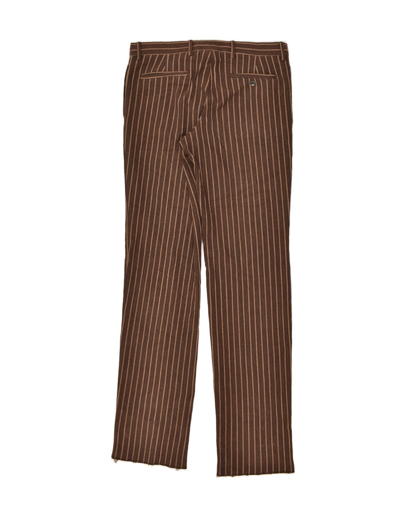 ROBERTO CAVALLI Womens Casual Trousers US 14 XL W24 L36 Brown Striped | Vintage Roberto Cavalli | Thrift | Second-Hand Roberto Cavalli | Used Clothing | Messina Hembry 