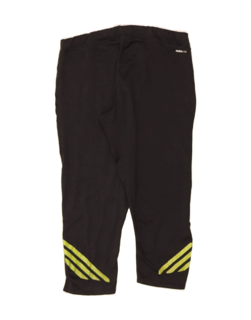 ADIDAS Womens Climalite Tracksuit Trousers UK 16/18 Large Black Polyester Vintage Adidas and Second-Hand Adidas from Messina Hembry 