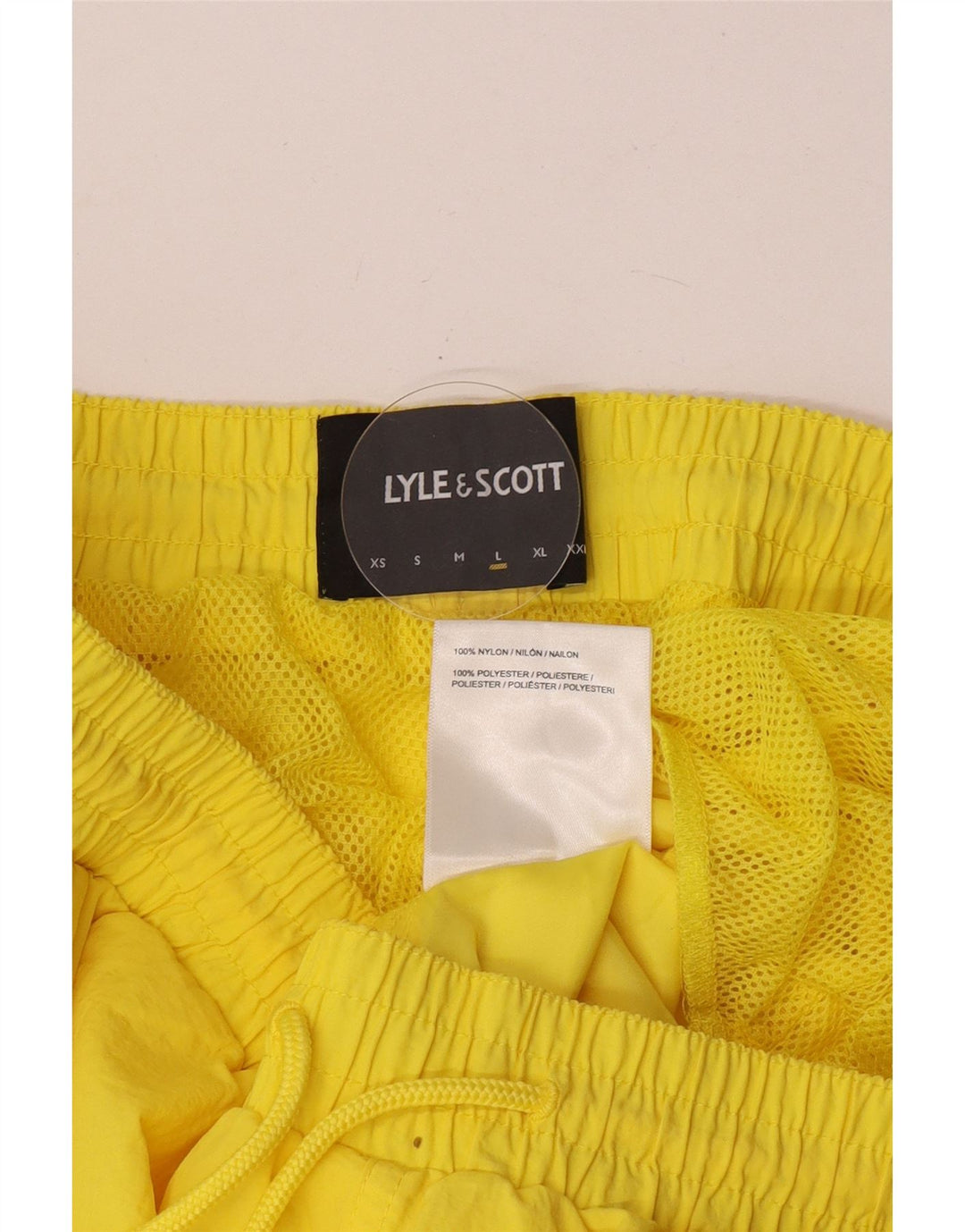 Lyle & Scott Mens Swimming Shorts Large  Yellow Nylon