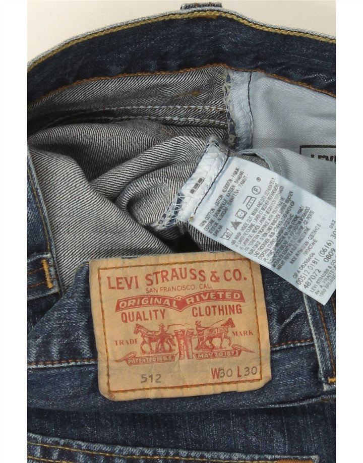 Levi's Mens 512 Bootcut Jeans W30 L30 Blue Cotton