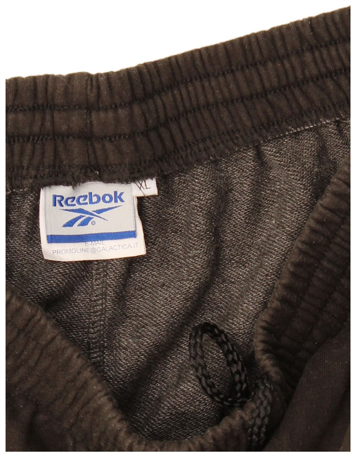 Reebok Mens Tracksuit Trousers XL Black Cotton