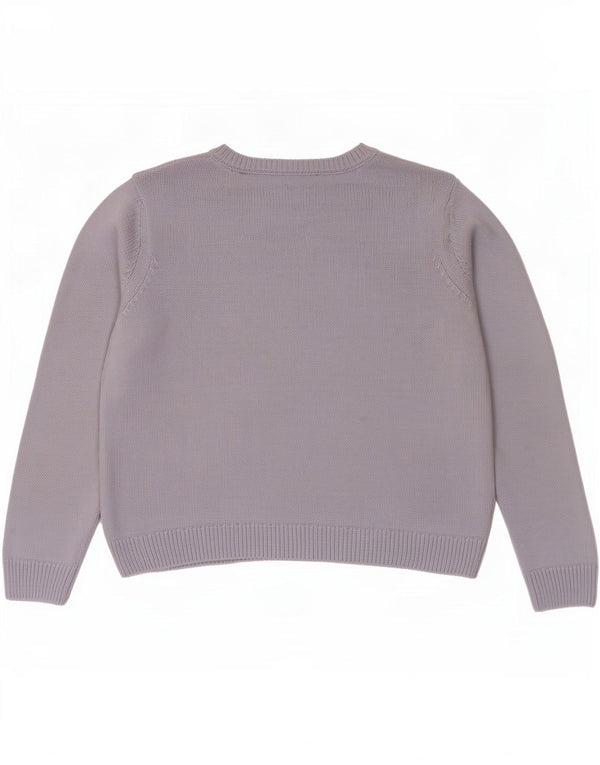 Marks & Spencer Womens Graphic Crew Neck Jumper Sweater UK 16 Large Blue
