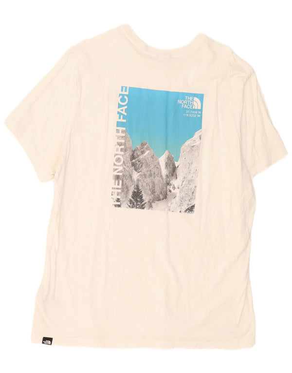 The North Face Mens Graphic T-Shirt Top 2XL White Cotton