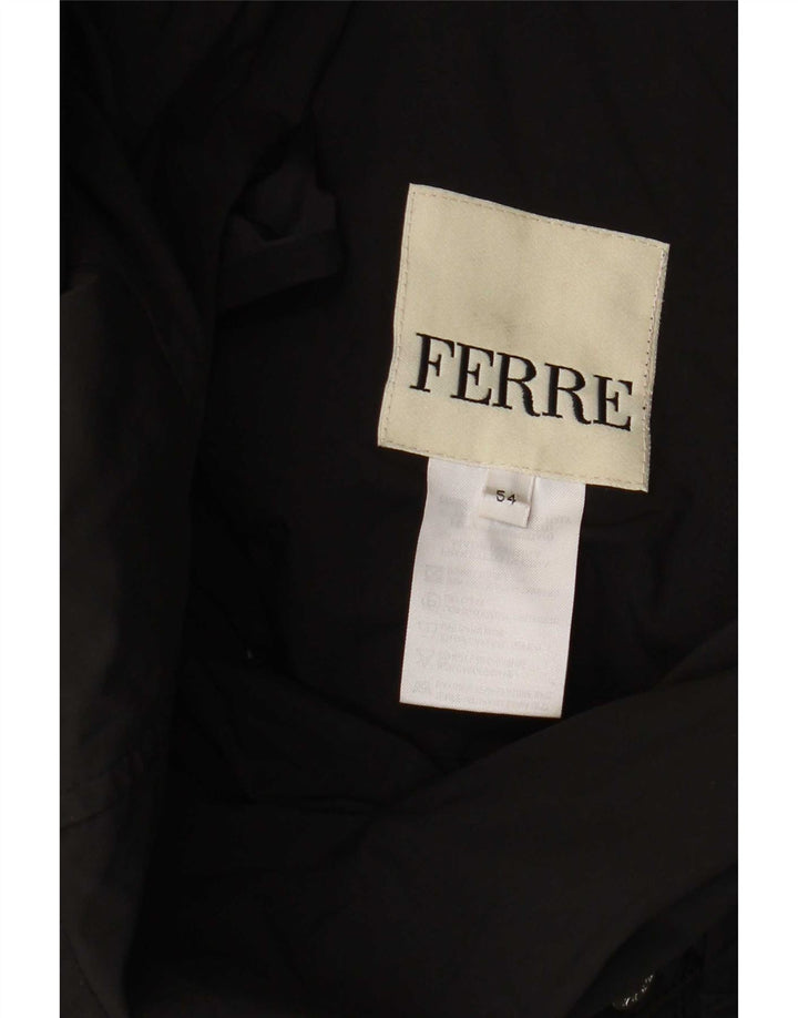 Ferre Mens Utility Jacket IT 54 2XL Black Cotton