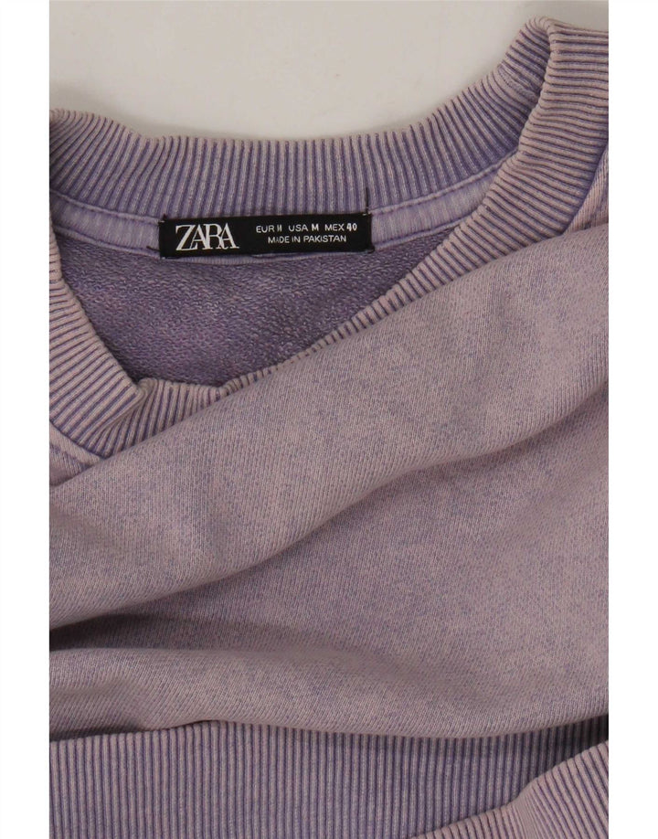 Zara Mens Loose Fit Sweatshirt Jumper Medium Purple