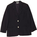 LUISA SPAGNOLI Womens 2 Button Blazer Jacket IT 50 XL Navy Blue Wool Vintage Luisa Spagnoli and Second-Hand Luisa Spagnoli from Messina Hembry 