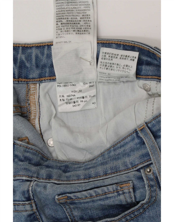 Levi's Womens 712 Slim Jeans W29 L30 Blue Lyocell