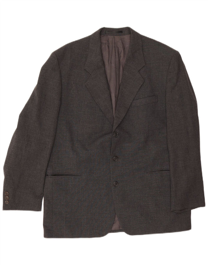Pierre Cardin Mens 3 Button Blazer Jacket UK 42 XL Grey Wool