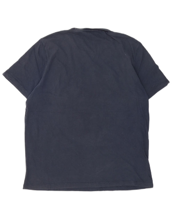 Michael Kors Mens Graphic T-Shirt Top Large Navy Blue Cotton