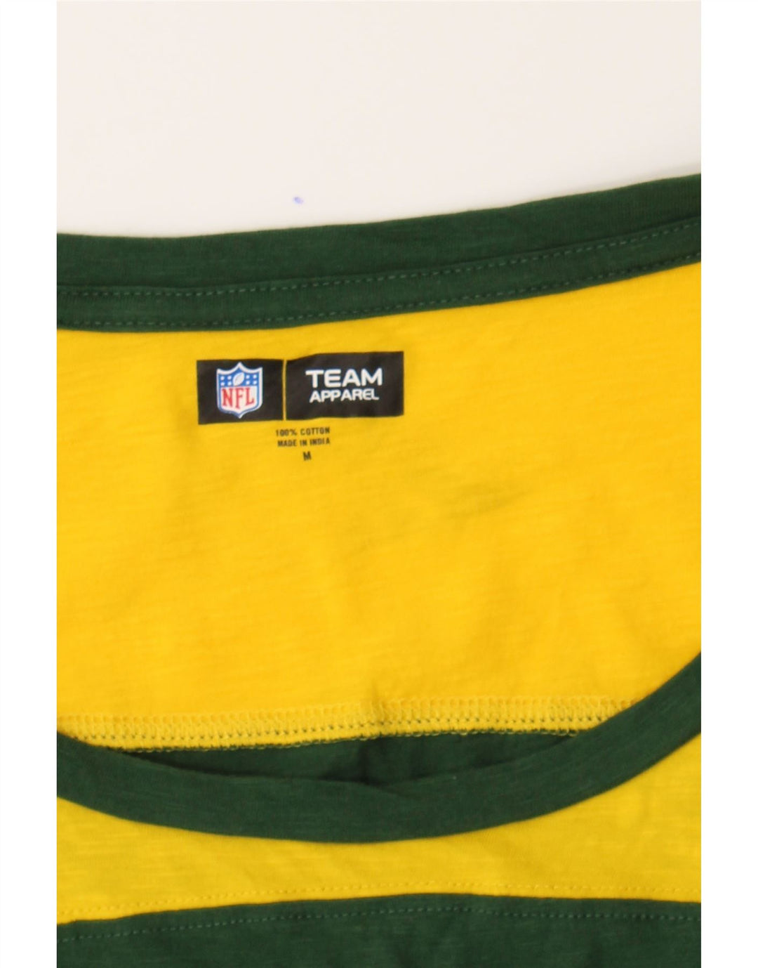 NFL TEAM APPAREL Womens Graphic Top Long Sleeve UK 12 Medium Green Vintage NFL TEAM APPAREL and Second-Hand NFL TEAM APPAREL from Messina Hembry 