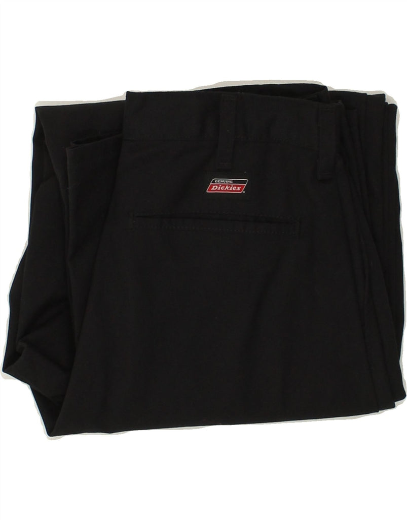DICKIES Mens Straight Chino Trousers W32 L20 Black Polyester | Vintage Dickies | Thrift | Second-Hand Dickies | Used Clothing | Messina Hembry 