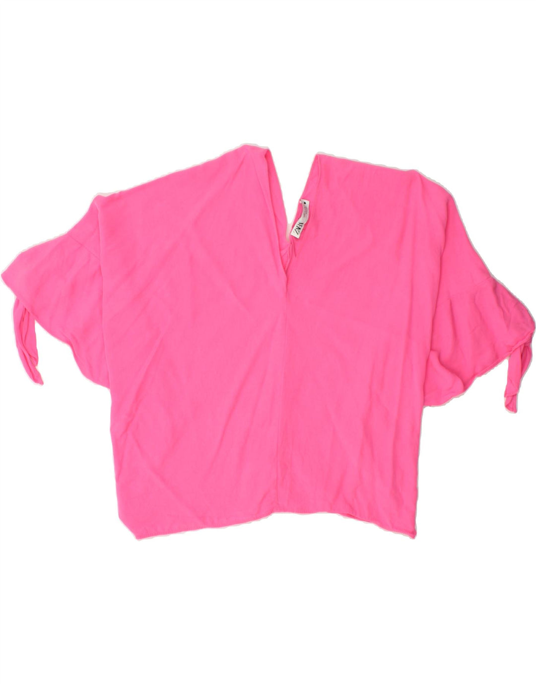 ZARA Womens Oversized Blouse Top UK 14 Medium Pink Viscose Vintage Zara and Second-Hand Zara from Messina Hembry 